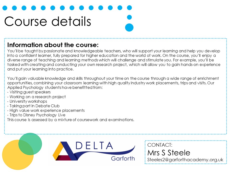 Applied Psychology Garforth Academy